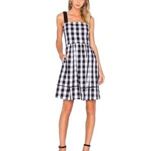 kate spade Black and White Gingham Midi Dress